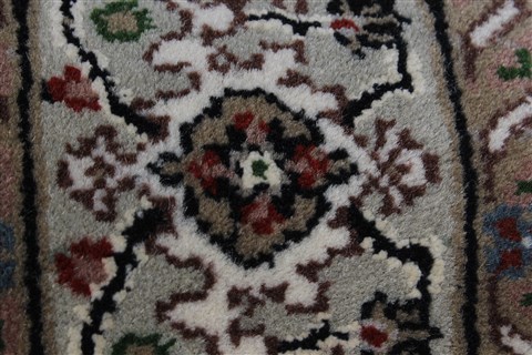 Tabriz Black Runner Hand Knotted 28 X 71 Area Rug 250-24364 Image 8