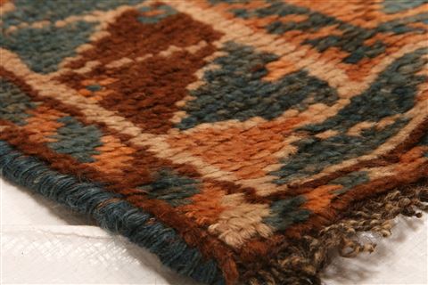 Gabbeh Orange Hand Knotted 44 X 70 Area Rug 100-24365 Image 1