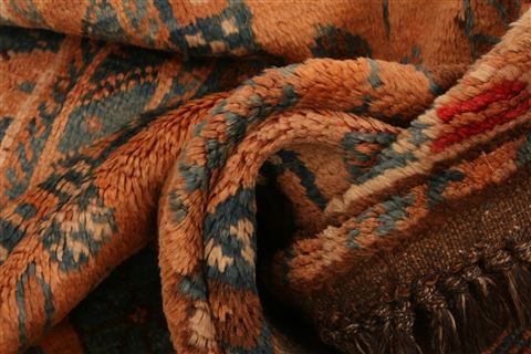 Gabbeh Orange Hand Knotted 44 X 70 Area Rug 100-24365 Image 3