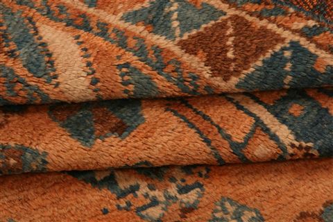 Gabbeh Orange Hand Knotted 44 X 70 Area Rug 100-24365 Image 5