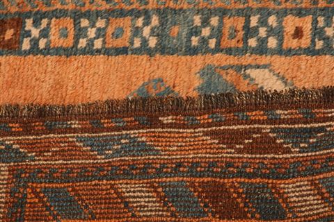 Gabbeh Orange Hand Knotted 44 X 70 Area Rug 100-24365 Image 7