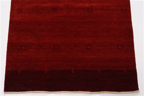 Gabbeh Red Runner Hand Knotted 27 X 711 Area Rug 250-24368 Image 3