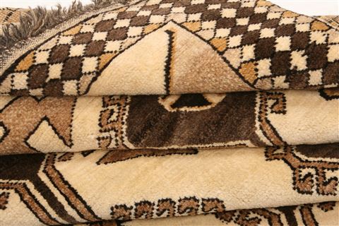 Gabbeh Beige Hand Knotted 311 X 611 Area Rug 100-24377 Image 6