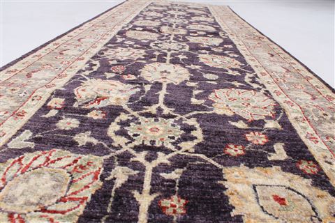 Pishavar Black Runner Hand Knotted 29 X 84 Area Rug 250-24379 Image 1