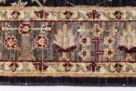 Pishavar Black Runner Hand Knotted 29 X 84 Area Rug 250-24379 Image 2