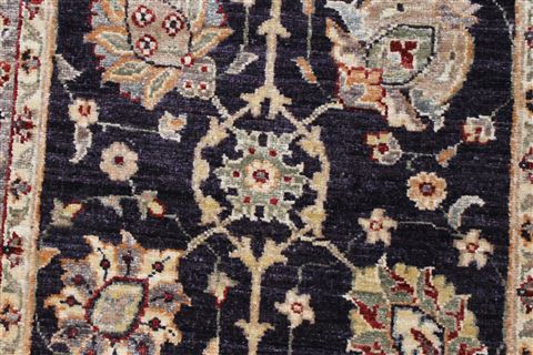 Pishavar Black Runner Hand Knotted 29 X 84 Area Rug 250-24379 Image 3