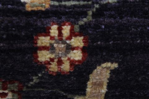 Pishavar Black Runner Hand Knotted 29 X 84 Area Rug 250-24379 Image 7