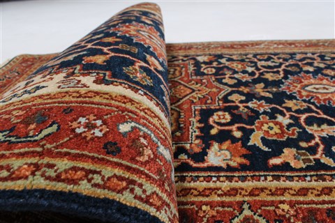 Serapi Blue Runner Hand Knotted 26 X 711 Area Rug 250-24384 Image 11