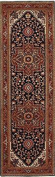 Serapi Blue Runner Hand Knotted 2'6" X 7'11"  Area Rug 250-24384