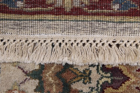 Kashan Beige Runner Hand Knotted 26 X 82 Area Rug 250-24385 Image 11
