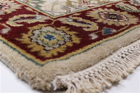 Kashan Beige Runner Hand Knotted 26 X 82 Area Rug 250-24385 Image 5