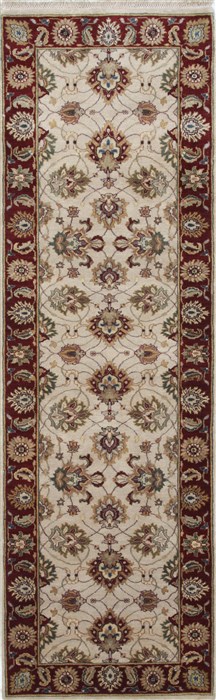 Kashan Beige Runner Hand Knotted 26 X 82 Area Rug 250-24385 Image 0