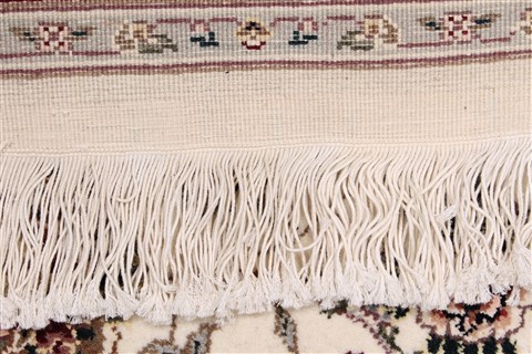 Tabriz Beige Runner Hand Knotted 26 X 80 Area Rug 250-24386 Image 12