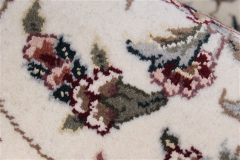 Tabriz Beige Runner Hand Knotted 26 X 80 Area Rug 250-24386 Image 7