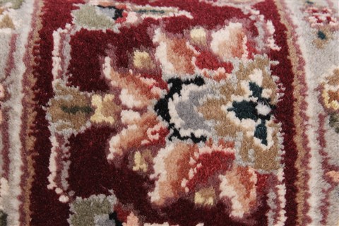 Tabriz Beige Runner Hand Knotted 26 X 80 Area Rug 250-24386 Image 8