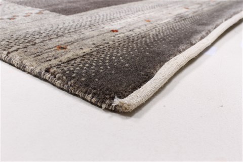 Gabbeh Beige Runner Hand Knotted 27 X 80 Area Rug 250-24391 Image 5