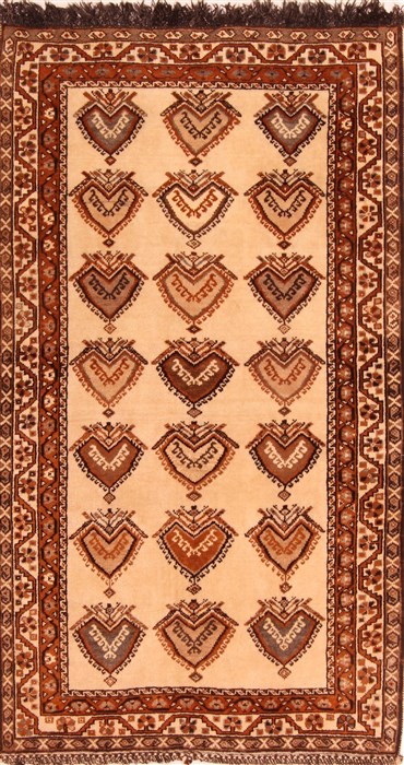 Gabbeh Beige Hand Knotted 37 X 63  Area Rug 100-24392 Image 0