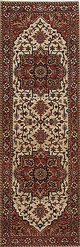 Serapi Beige Runner Hand Knotted 2'7" X 8'1"  Area Rug 250-24394