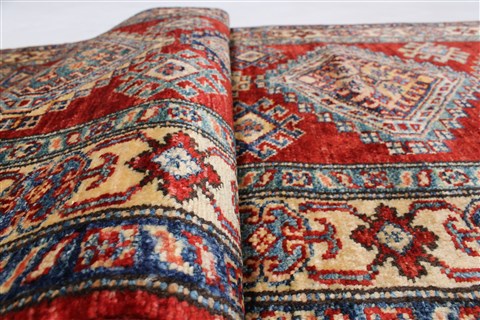 Kazak Red Runner Hand Knotted 26 X 77 Area Rug 250-24404 Image 10