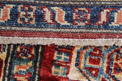 Kazak Red Runner Hand Knotted 26 X 77 Area Rug 250-24404 Image 1