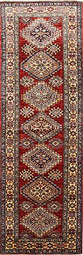 Kazak Red Runner Hand Knotted 2'6" X 7'7"  Area Rug 250-24404
