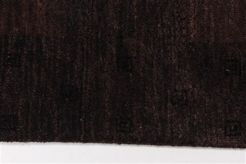 Gabbeh Brown Runner Hand Knotted 27 X 710 Area Rug 250-24408 Image 1