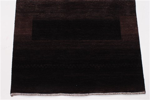 Gabbeh Brown Runner Hand Knotted 27 X 710 Area Rug 250-24408 Image 3