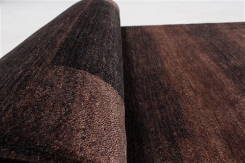 Gabbeh Brown Runner Hand Knotted 27 X 710 Area Rug 250-24408 Image 7