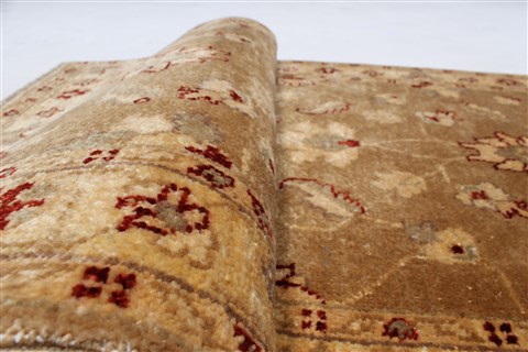 Pishavar Brown Runner Hand Knotted 27 X 82 Area Rug 250-24420 Image 12