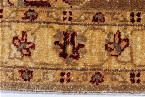 Pishavar Brown Runner Hand Knotted 27 X 82 Area Rug 250-24420 Image 3