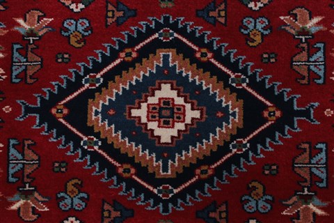 Karajeh Red Runner Hand Knotted 26 X 80 Area Rug 250-24422 Image 3