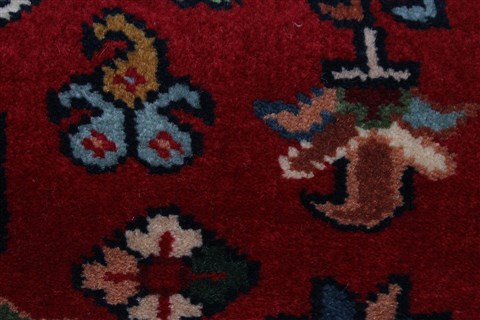 Karajeh Red Runner Hand Knotted 26 X 80 Area Rug 250-24422 Image 7