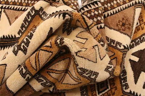 Gabbeh Brown Hand Knotted 310 X 69 Area Rug 100-24426 Image 2