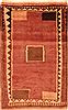 Gabbeh Orange Hand Knotted 35 X 56  Area Rug 100-24432 Thumb 0