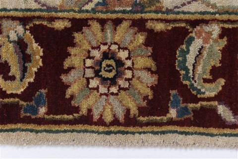 Kashan Beige Runner Hand Knotted 26 X 82 Area Rug 250-24433 Image 2