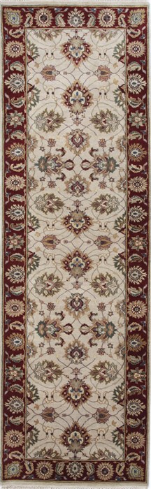 Kashan Beige Runner Hand Knotted 26 X 82 Area Rug 250-24433 Image 0