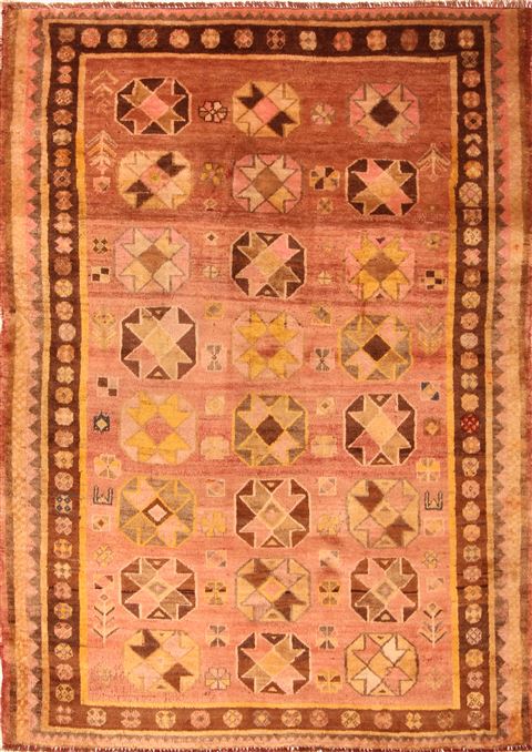 Gabbeh Brown Hand Knotted 41 X 63  Area Rug 100-24434 Image 0