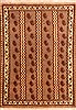 Gabbeh Brown Hand Knotted 37 X 53  Area Rug 100-24435 Thumb 0