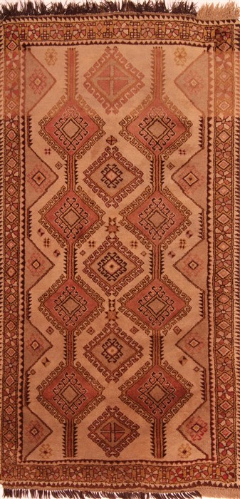 Gabbeh Beige Hand Knotted 310 X 75  Area Rug 100-24438 Image 0