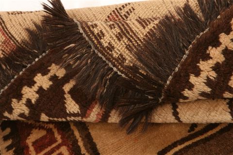 Gabbeh Beige Hand Knotted 36 X 60 Area Rug 100-24442 Image 4