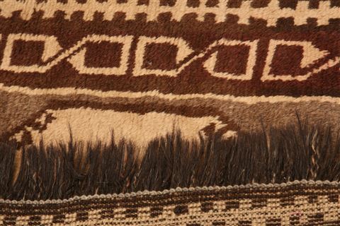 Gabbeh Beige Hand Knotted 36 X 60 Area Rug 100-24442 Image 7