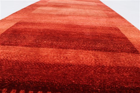 Gabbeh Red Runner Hand Knotted 26 X 79 Area Rug 250-24443 Image 1