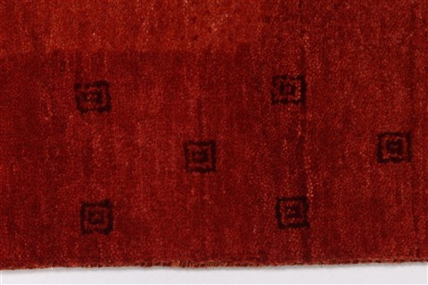 Gabbeh Red Runner Hand Knotted 26 X 79 Area Rug 250-24443 Image 2
