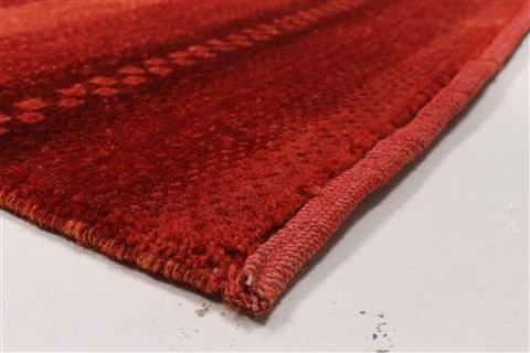 Gabbeh Red Runner Hand Knotted 26 X 79 Area Rug 250-24443 Image 6