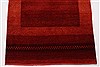 Gabbeh Red Runner Hand Knotted 26 X 79  Area Rug 250-24443 Thumb 5