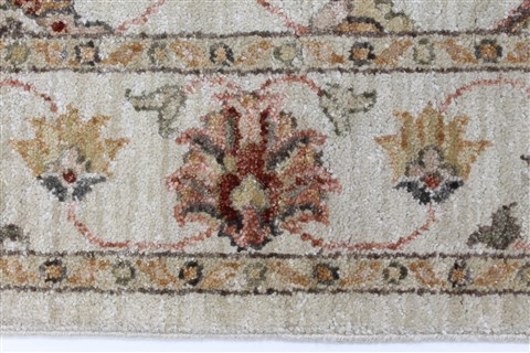 Pishavar Beige Runner Hand Knotted 27 X 80 Area Rug 250-24444 Image 3