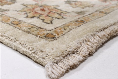 Pishavar Beige Runner Hand Knotted 27 X 80 Area Rug 250-24444 Image 6