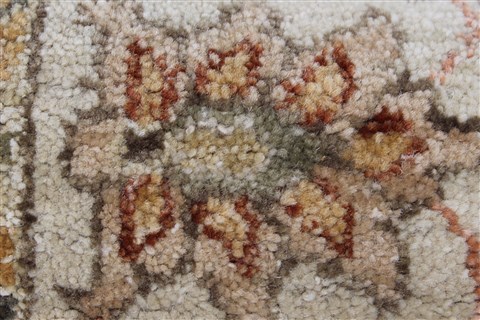 Pishavar Beige Runner Hand Knotted 27 X 80 Area Rug 250-24444 Image 9