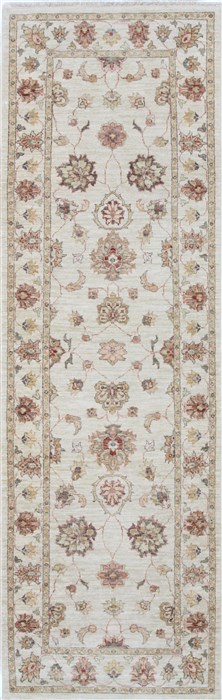 Pishavar Beige Runner Hand Knotted 27 X 80 Area Rug 250-24444 Image 0