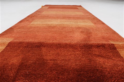 Gabbeh Brown Runner Hand Knotted 27 X 81 Area Rug 250-24447 Image 11